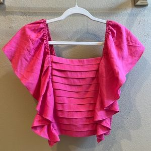 DO+BE Pink Ruffle Sleeve Top